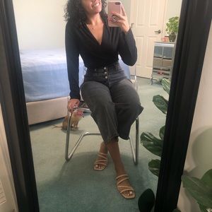 Black long sleeve bodysuit